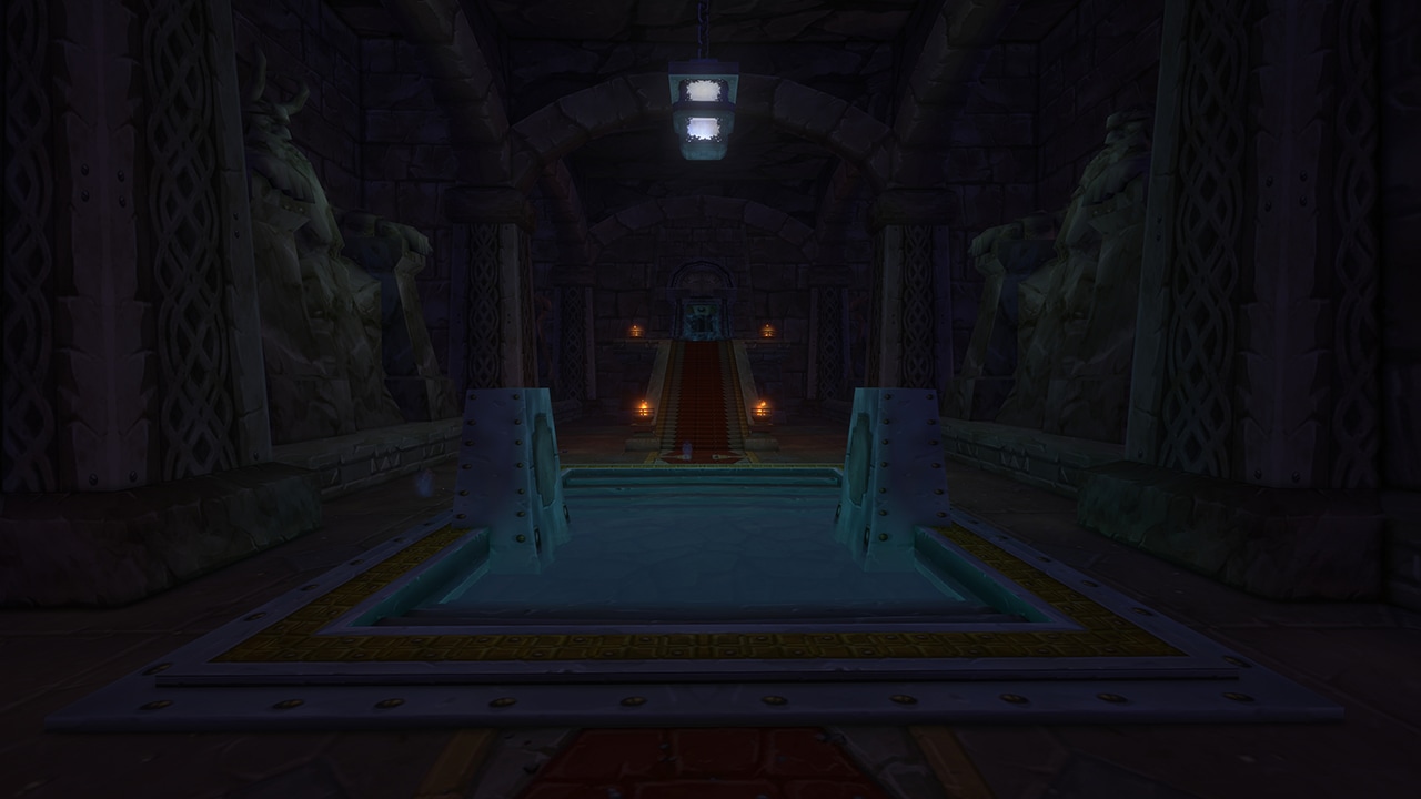 Hall of Thanes dungeon’ından bir görüntü
