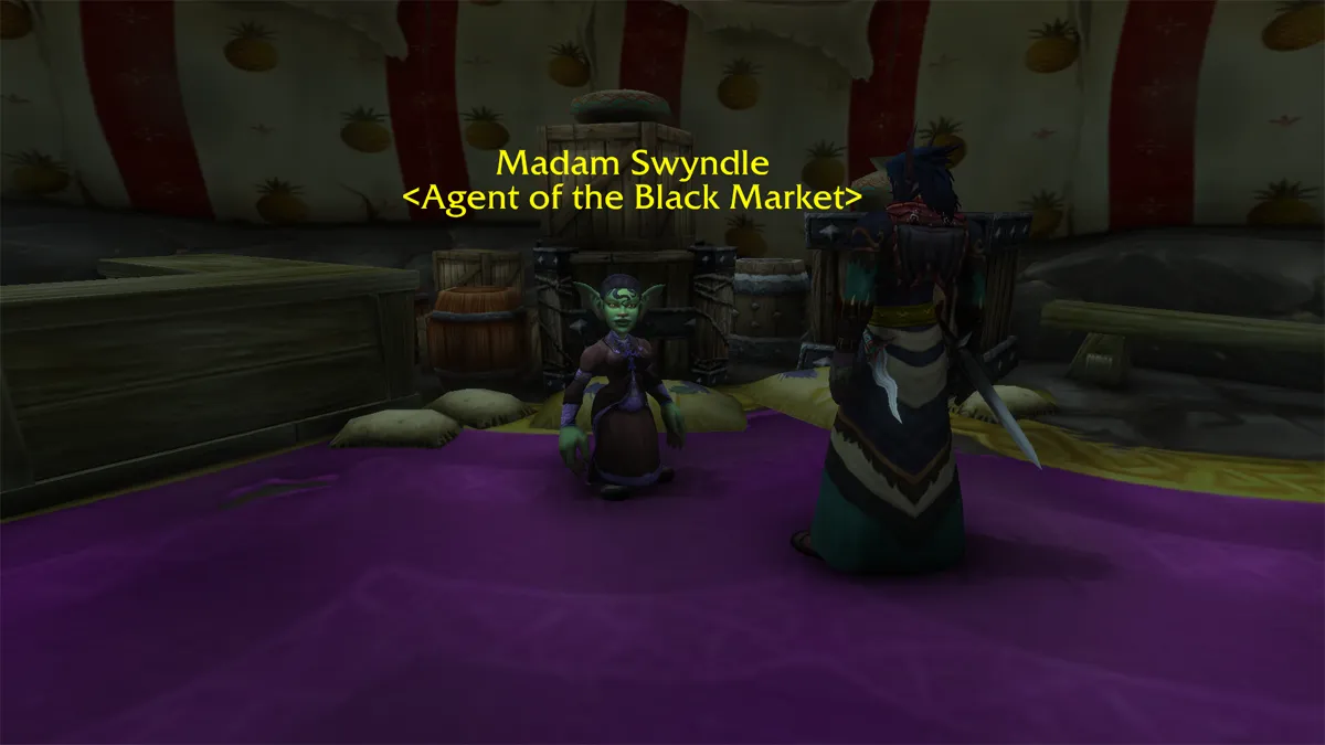 Black Market temsilcisi Madam Swyndle
