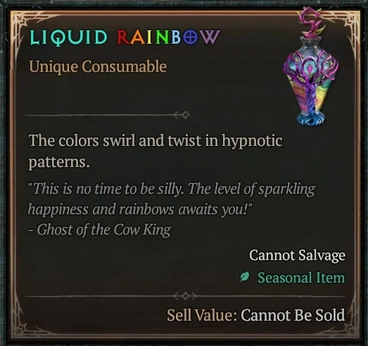 Diablo 4’te Liquid Rainbow eşyası
