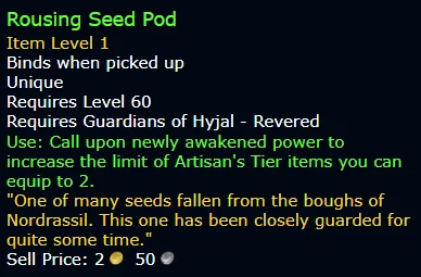 Guardians of Hyjal itibar ödülü