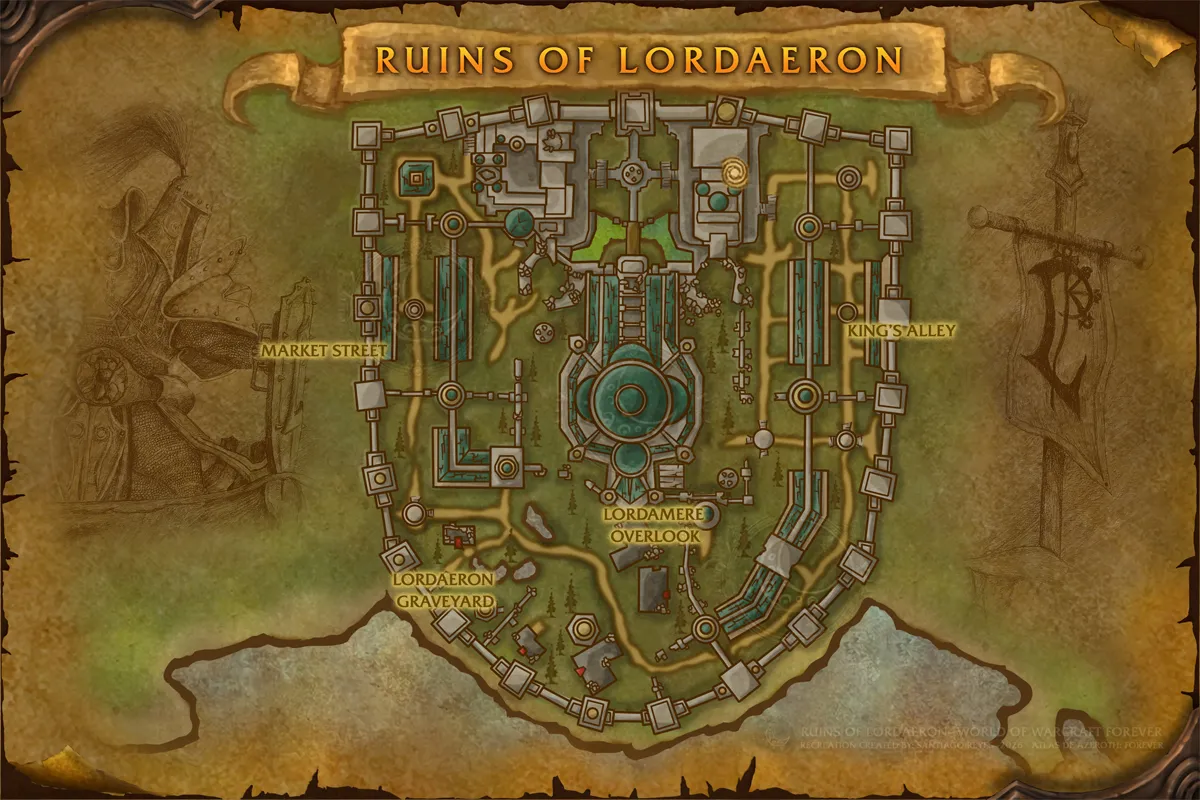 Santiago Reyes’in Ruins of Lordaeron haritası