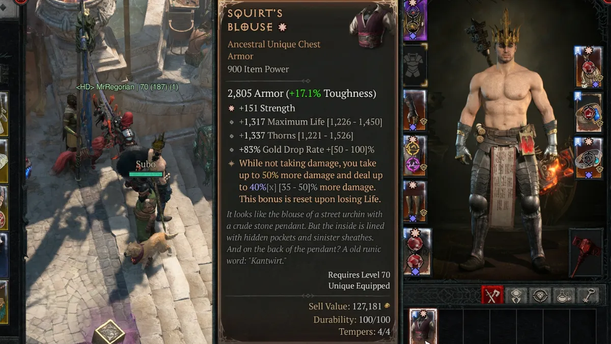 Squirt’s Blouse göğüs zırhı