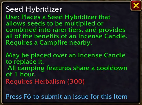 Seed Hybridizer eşyası