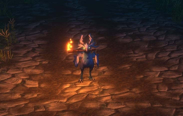 Travel form’da Torch tutan bir Druid