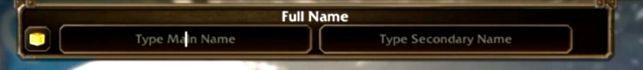 Karakter oluşturma ekranında Main Name ve Secondary Name