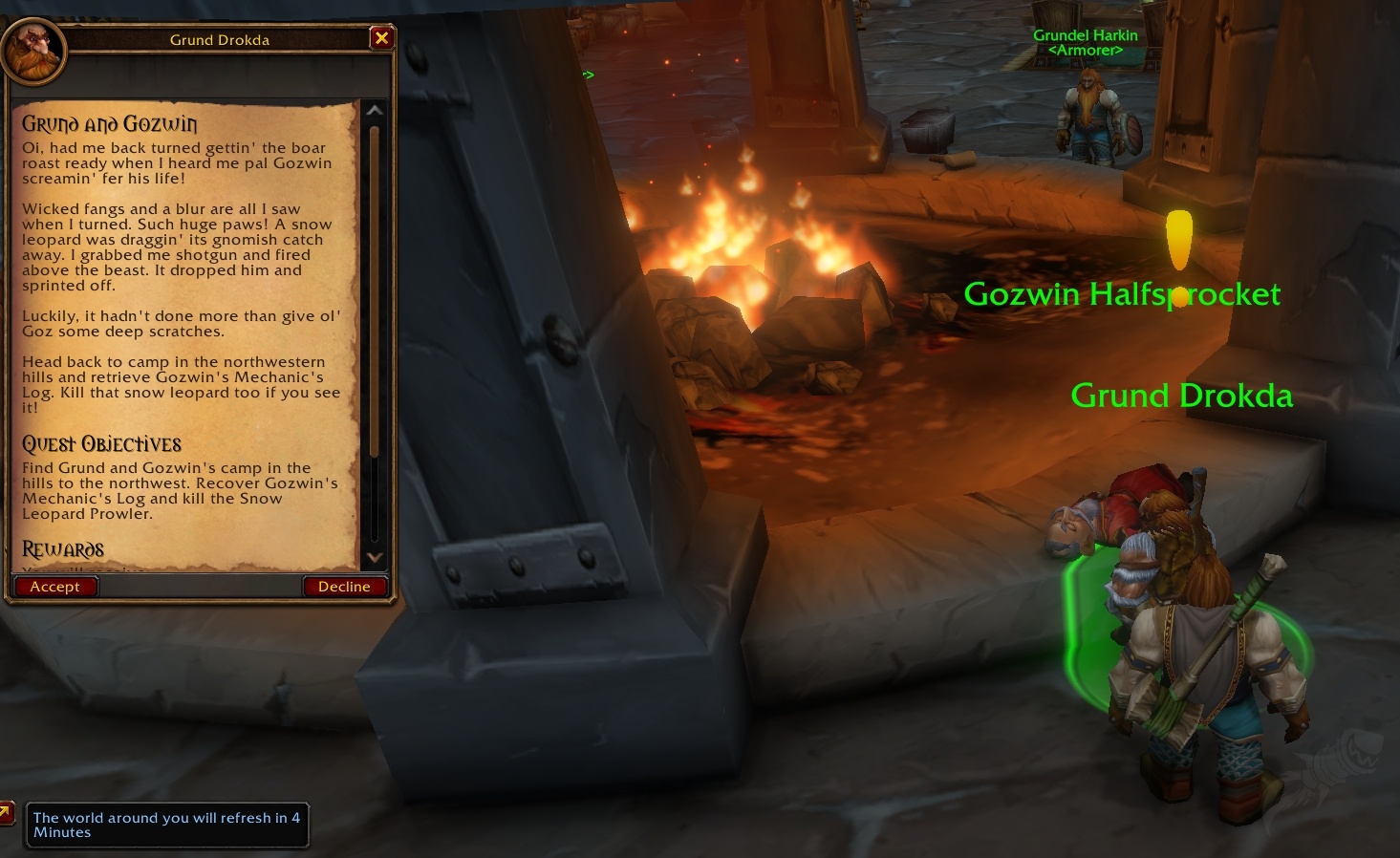 Dun Morogh’daki Grund and Gozwin görevi