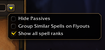 Spellbook’ta tüm rank’leri gösterme seçeneği