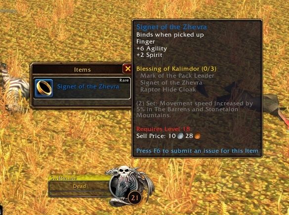 WoW Forever’da Barrens rare set bonusu