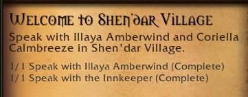 Welcome to Shen’dar Village görevi